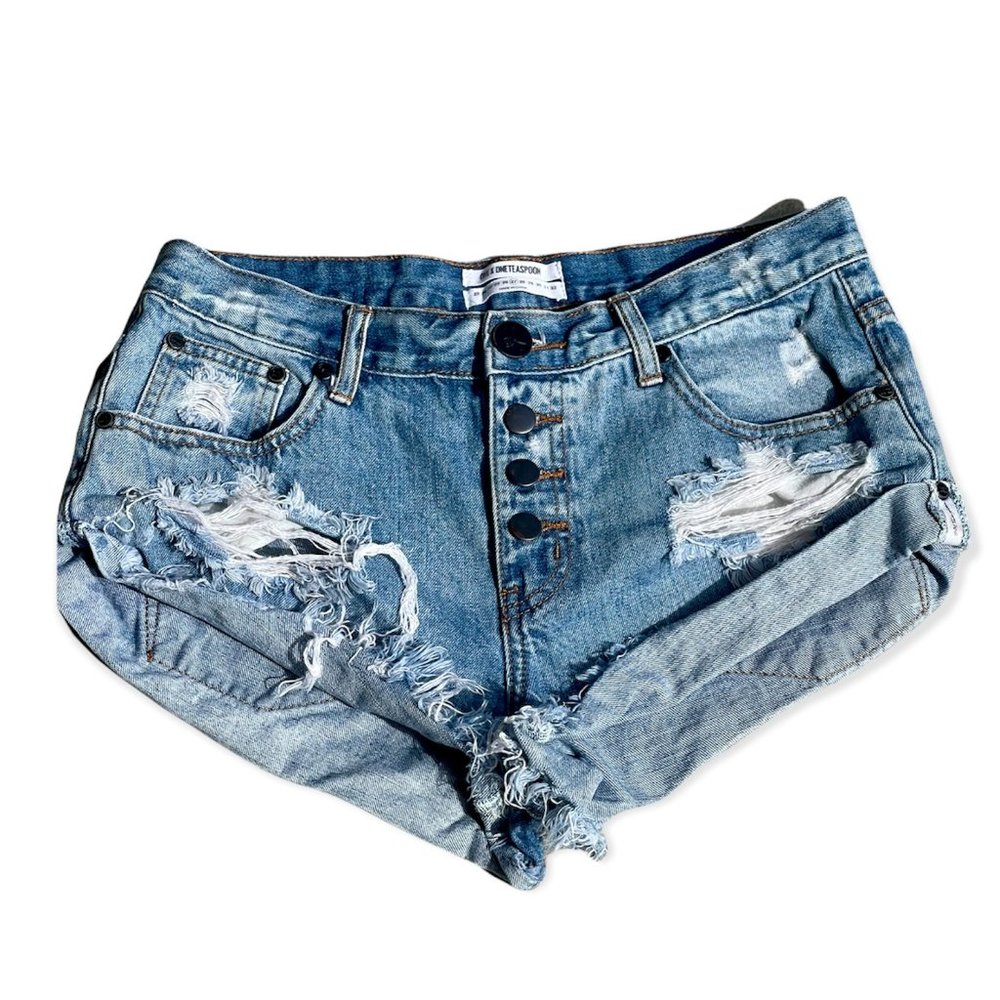 One Teaspoon, Blue Denim Shorts, Size 27, Excellent Condition, Super Sexy & Soft